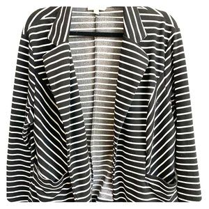 Striped Plus Size Blazer